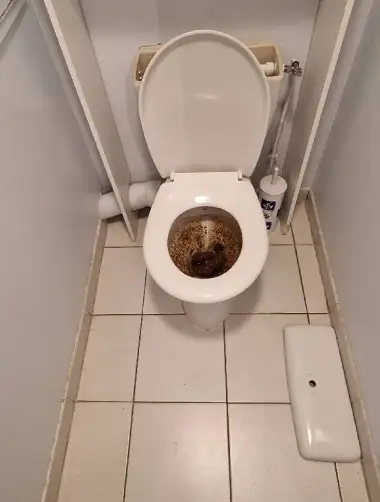 WC avec problème d'évacuation